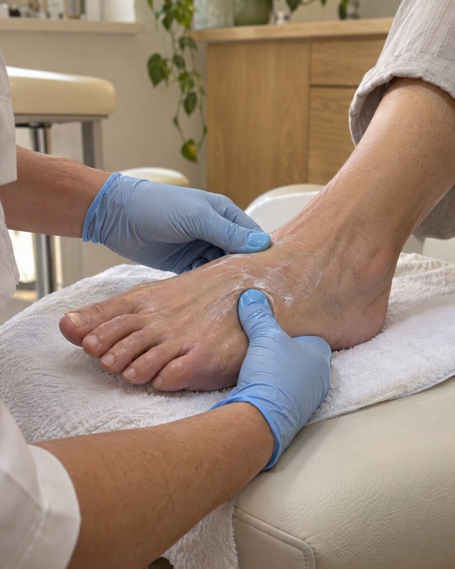 Fotmassage med kräm